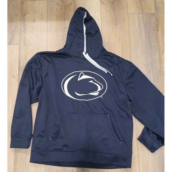 Champion Penn State Nittany Lions Navy Champion Big Logo Hooded Sweatshirt Sz XL - Picture 1 of 6